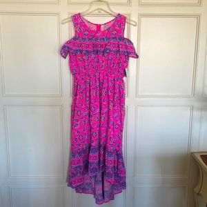 NWT girls size XL dress. Fun colors of pink, purple and blues. Fab kids